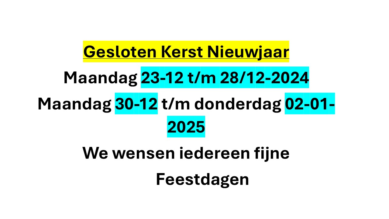 GESLOTEN 2024 2025