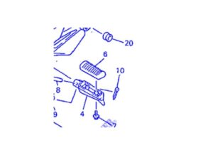 TDM850 FOOTREST, REAR 2