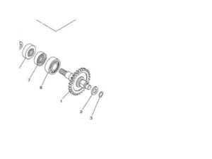 WR250F GEAR, IMPELLER SHAFT