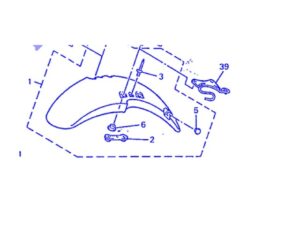 XJ900S FRONT FENDER COMP.