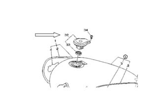 XV125 virago CAP ASSY
